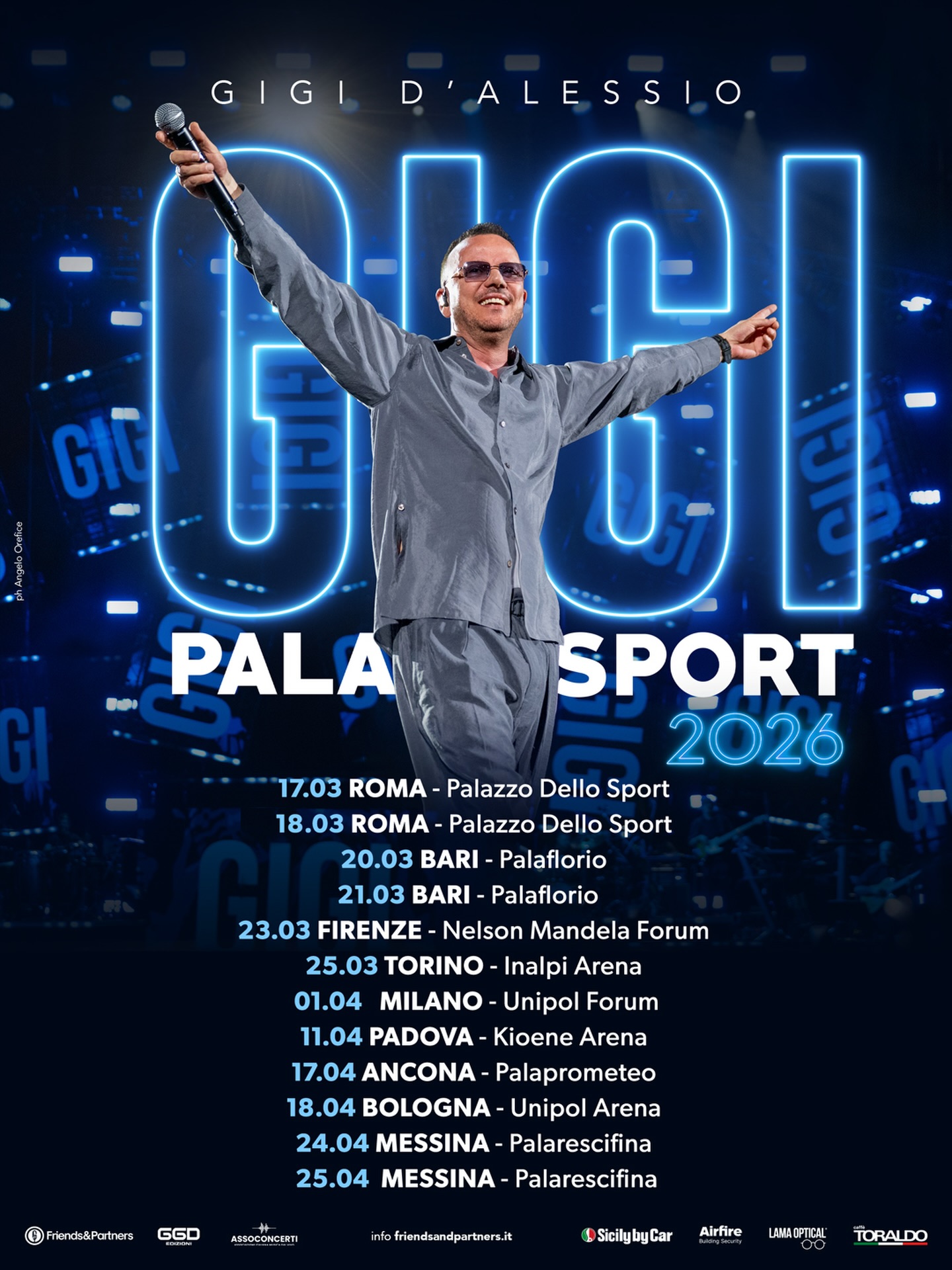 Gigi D'Alessio Gigi Piazza Del Plebiscito 2026 & Gigi Palasport 2026 Tour Poster 2026