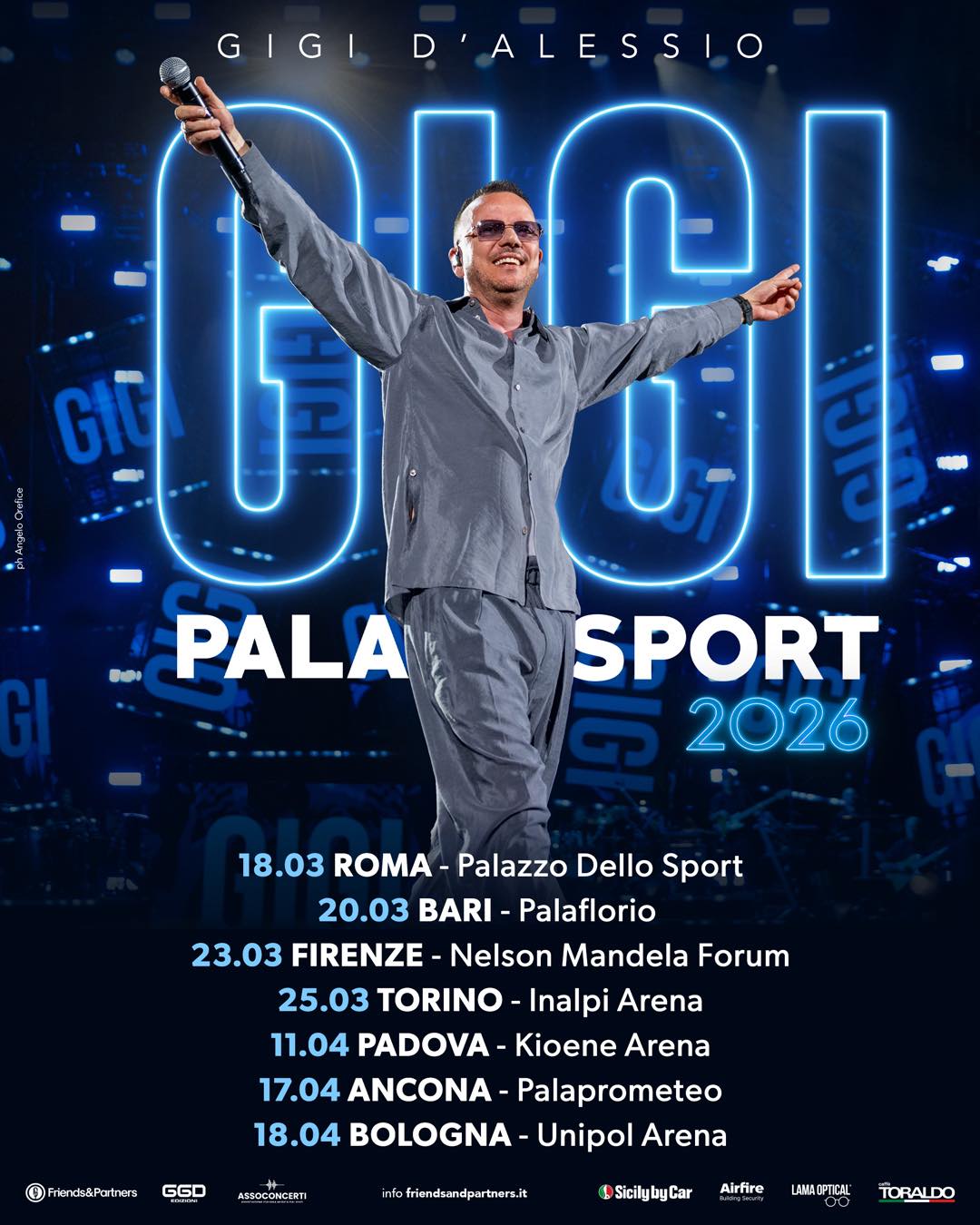 Gigi D'Alessio Gigi Piazza Del Plebiscito & Gigi Palasport Tour Poster 2025-2026